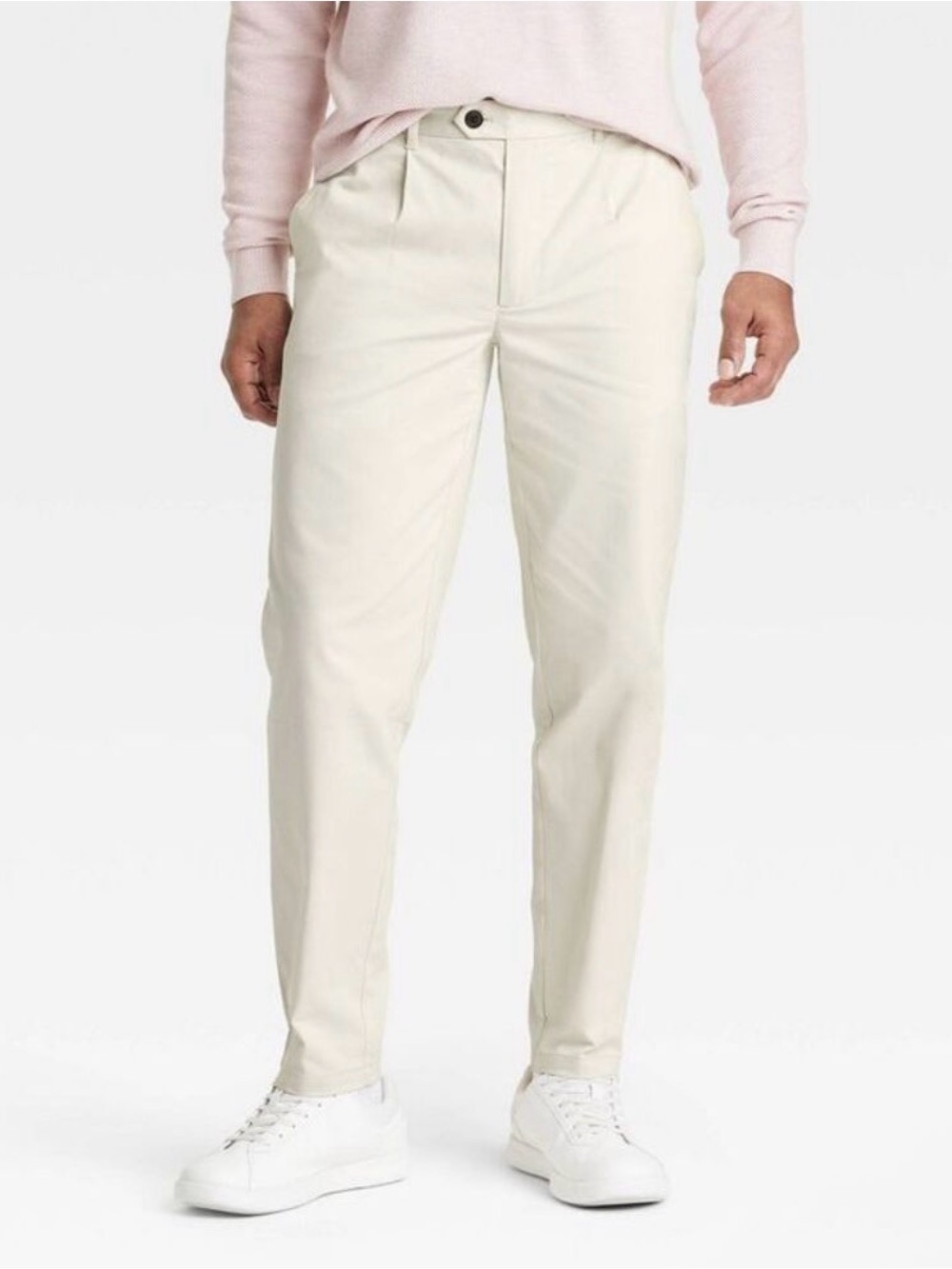 NWT Goodfellow & Co Cream Pleated Trousers